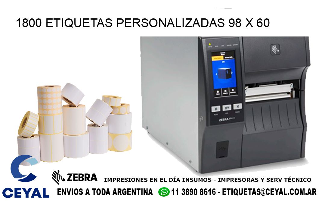1800 ETIQUETAS PERSONALIZADAS 98 x 60