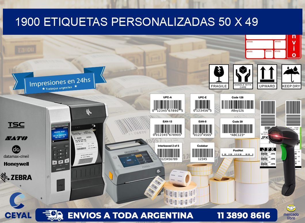 1900 ETIQUETAS PERSONALIZADAS 50 x 49