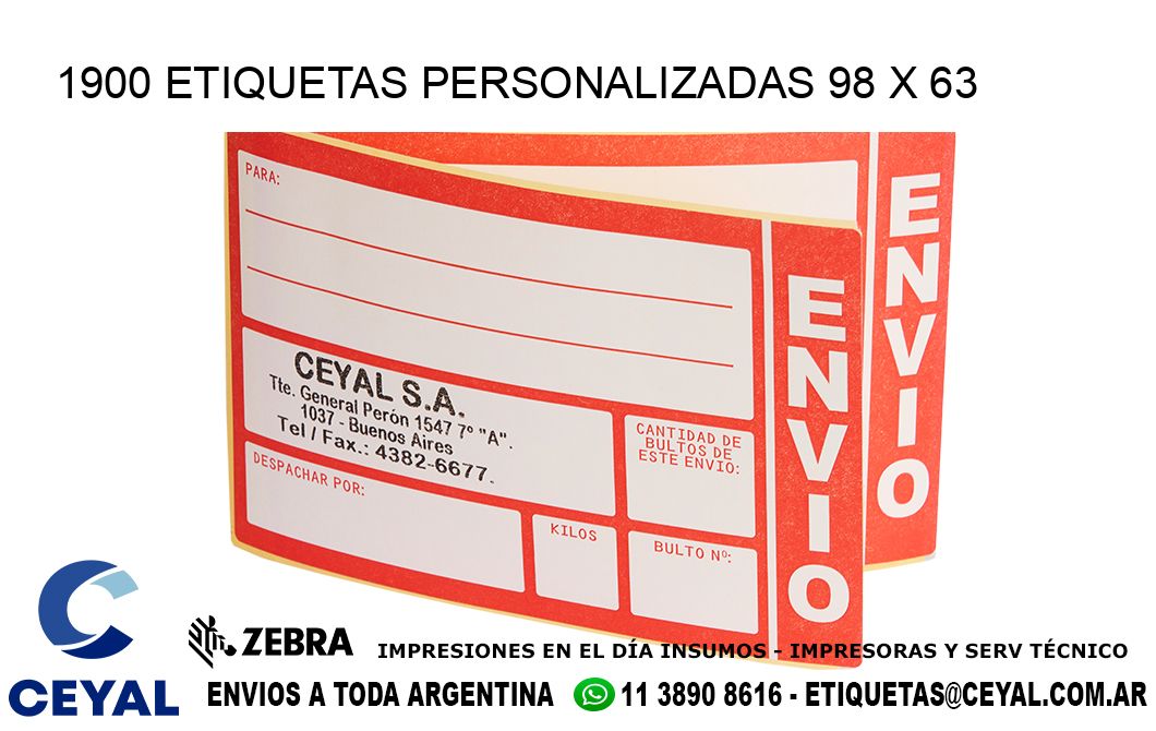 1900 ETIQUETAS PERSONALIZADAS 98 x 63