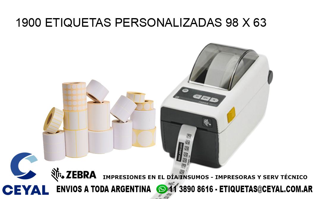 1900 ETIQUETAS PERSONALIZADAS 98 x 63