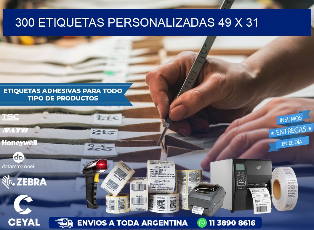 300 ETIQUETAS PERSONALIZADAS 49 x 31
