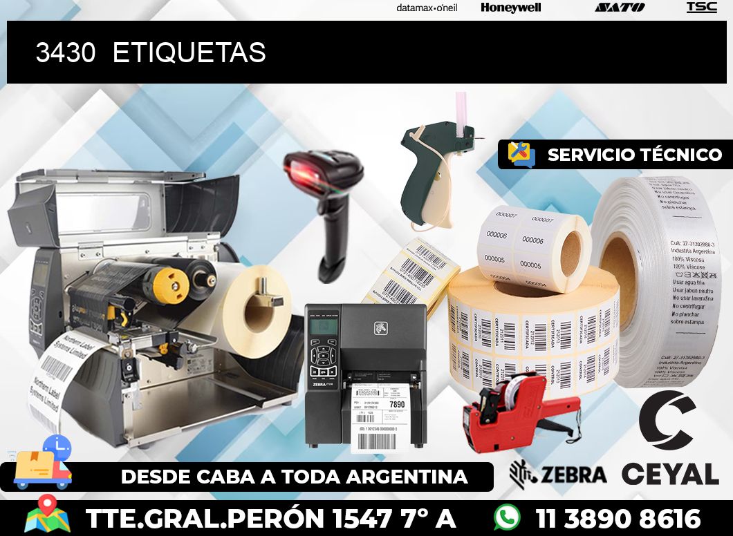 3430 ETIQUETAS