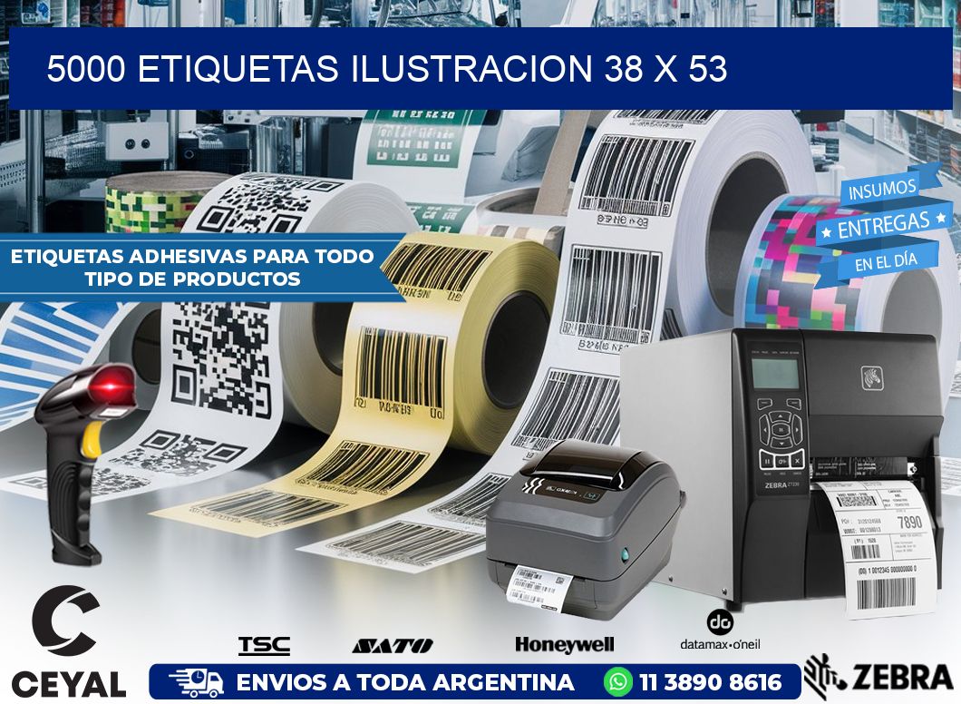 5000 ETIQUETAS ILUSTRACION 38 x 53
