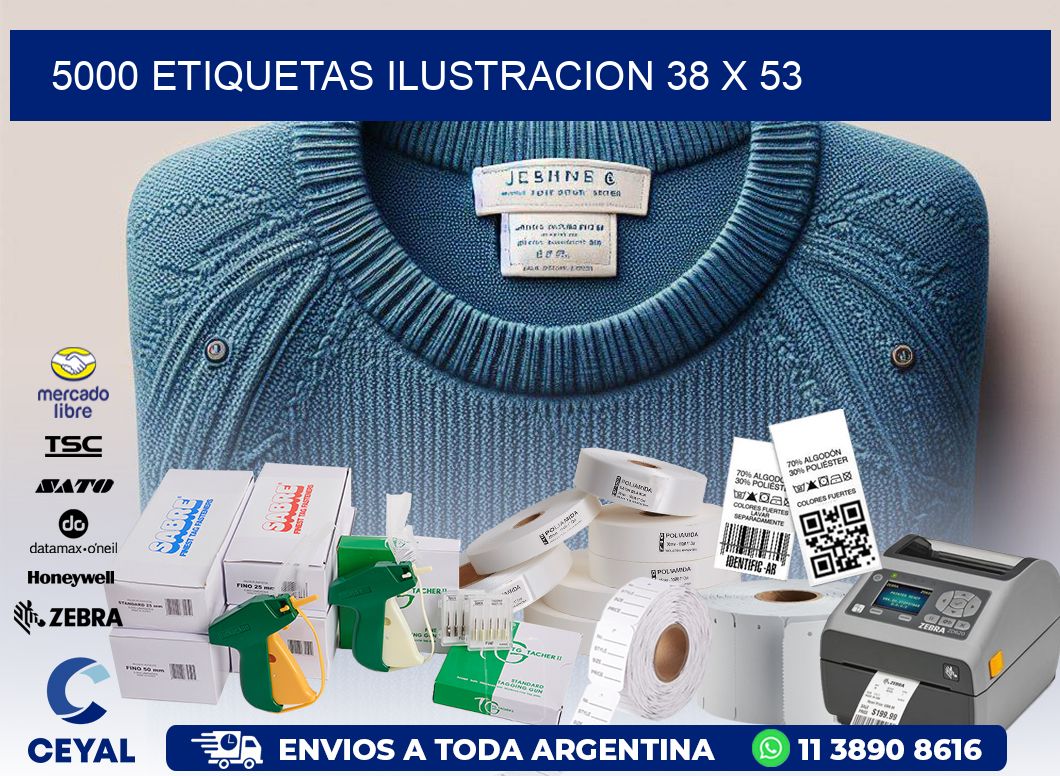 5000 ETIQUETAS ILUSTRACION 38 x 53
