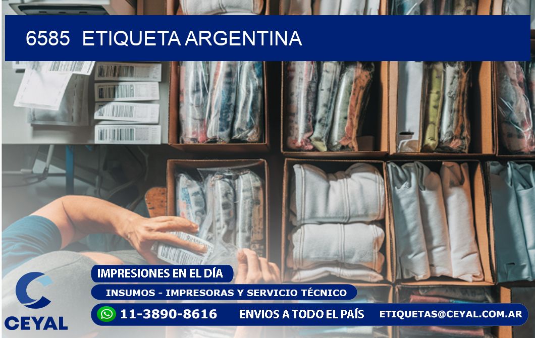 6585  ETIQUETA ARGENTINA