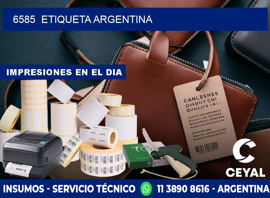 6585  ETIQUETA ARGENTINA