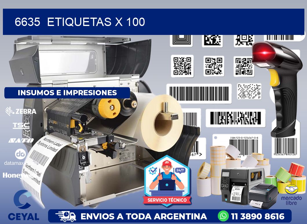 6635 ETIQUETAS X 100