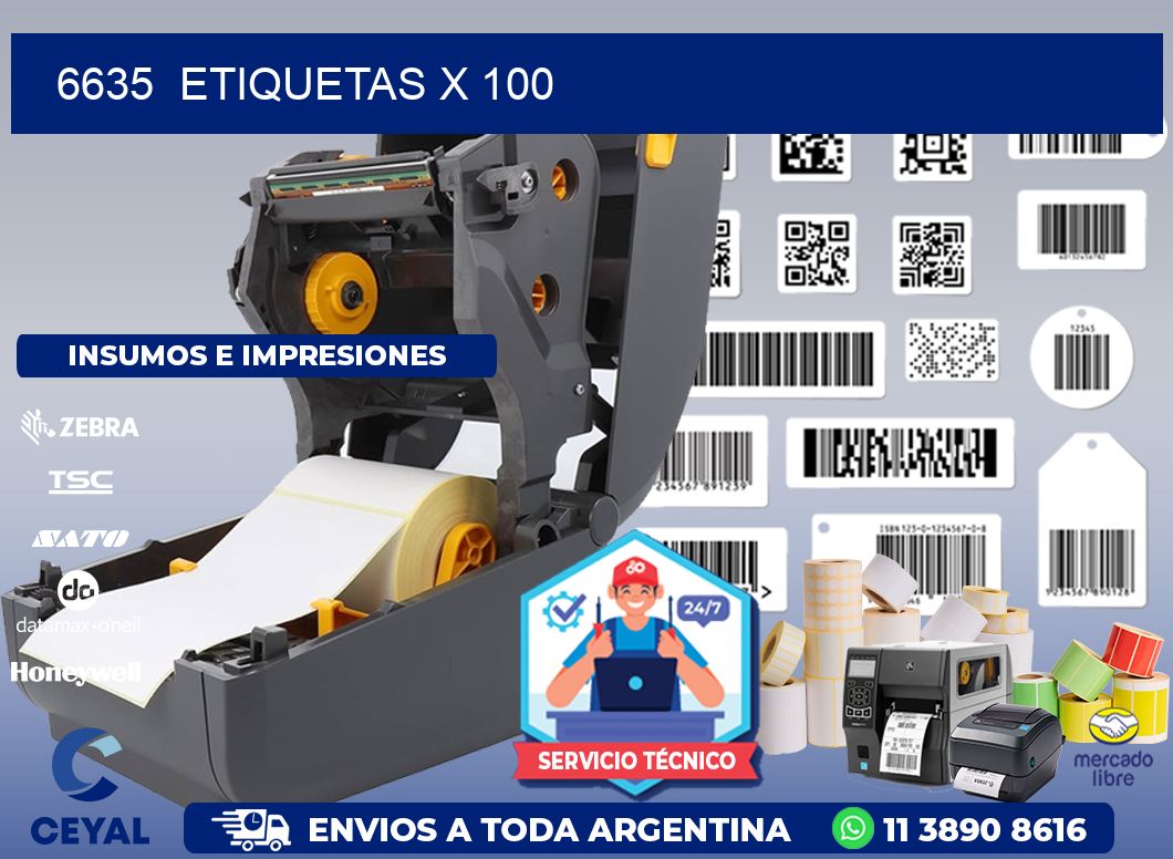 6635 ETIQUETAS X 100