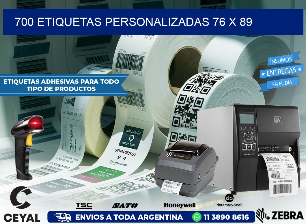 700 ETIQUETAS PERSONALIZADAS 76 x 89