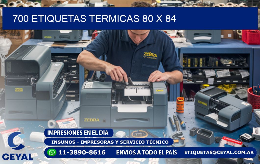 700 ETIQUETAS TERMICAS 80 x 84