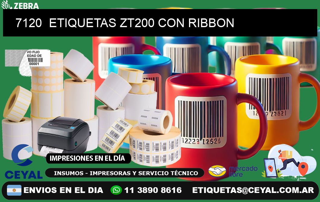 7120 ETIQUETAS ZT200 CON RIBBON