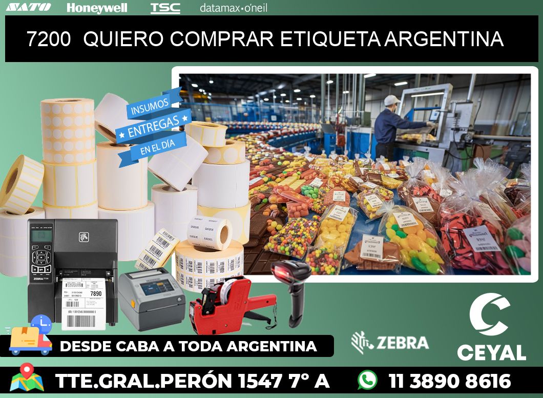 7200 QUIERO COMPRAR ETIQUETA ARGENTINA