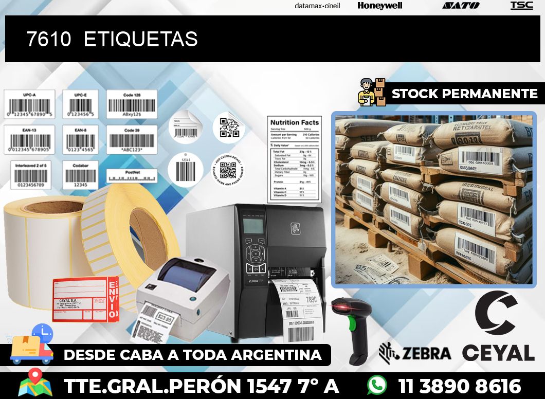 7610  ETIQUETAS