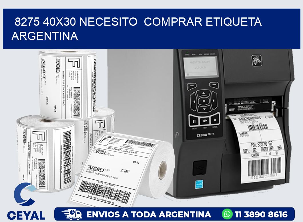 8275 40X30 NECESITO COMPRAR ETIQUETA ARGENTINA