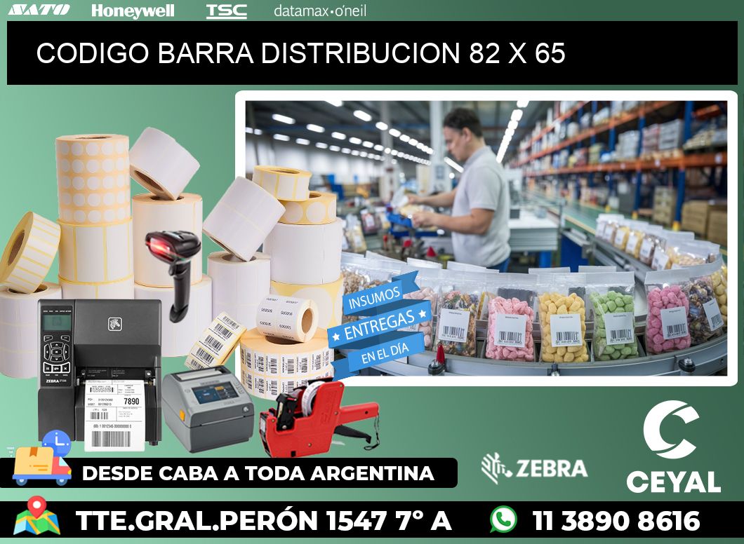 CODIGO BARRA DISTRIBUCION 82 x 65