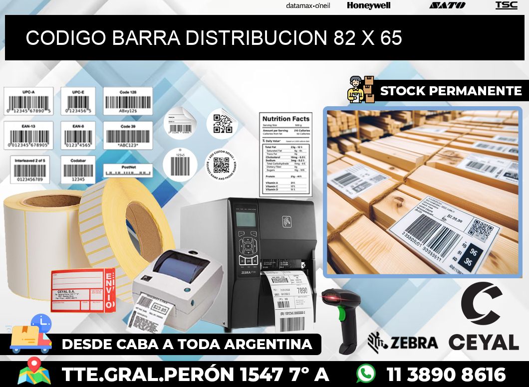 CODIGO BARRA DISTRIBUCION 82 x 65