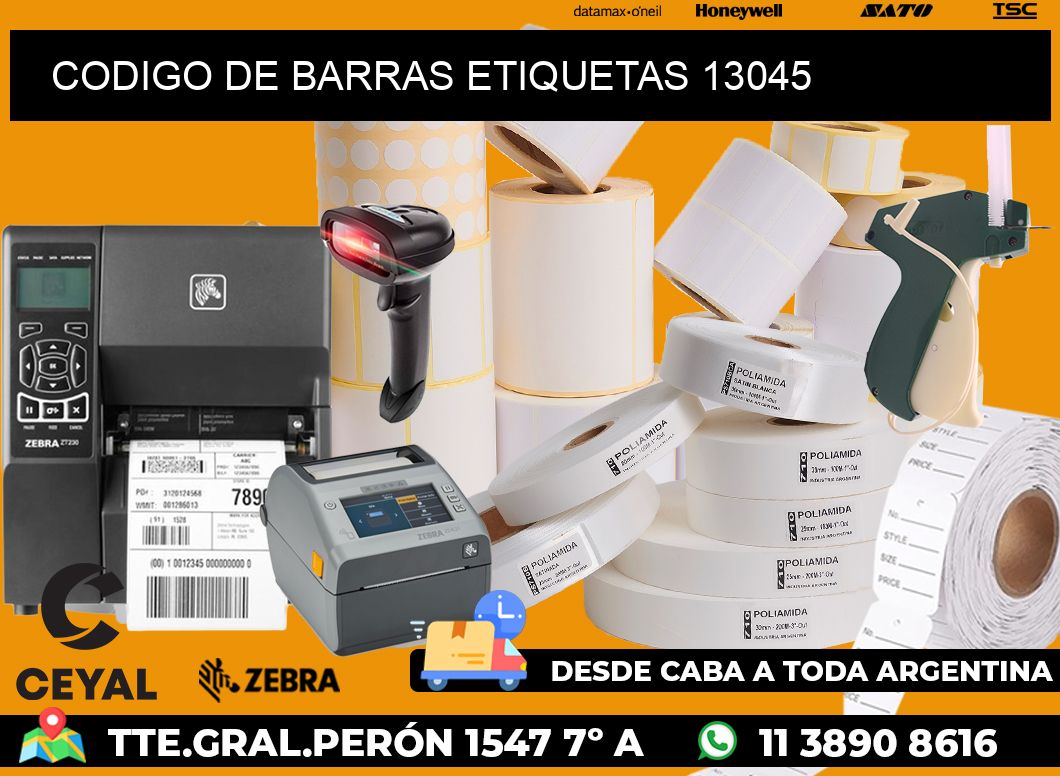 CODIGO DE BARRAS ETIQUETAS 13045