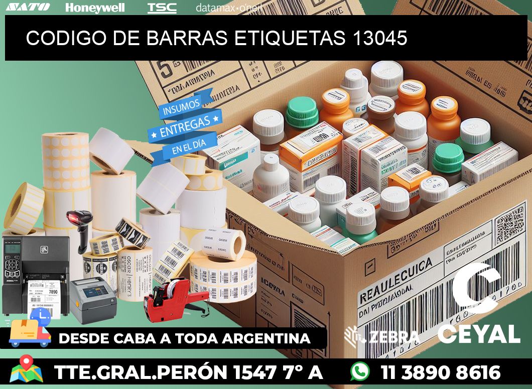 CODIGO DE BARRAS ETIQUETAS 13045