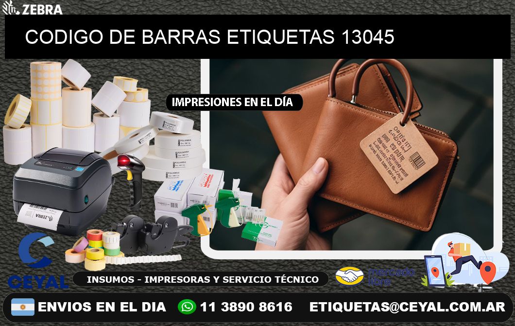 CODIGO DE BARRAS ETIQUETAS 13045