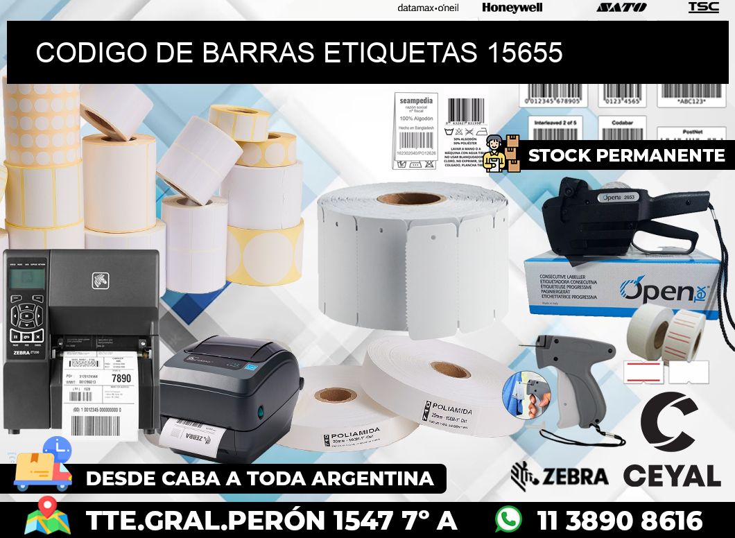 CODIGO DE BARRAS ETIQUETAS 15655