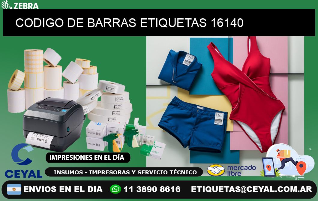 CODIGO DE BARRAS ETIQUETAS 16140