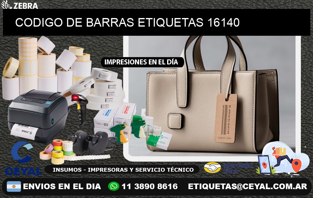 CODIGO DE BARRAS ETIQUETAS 16140