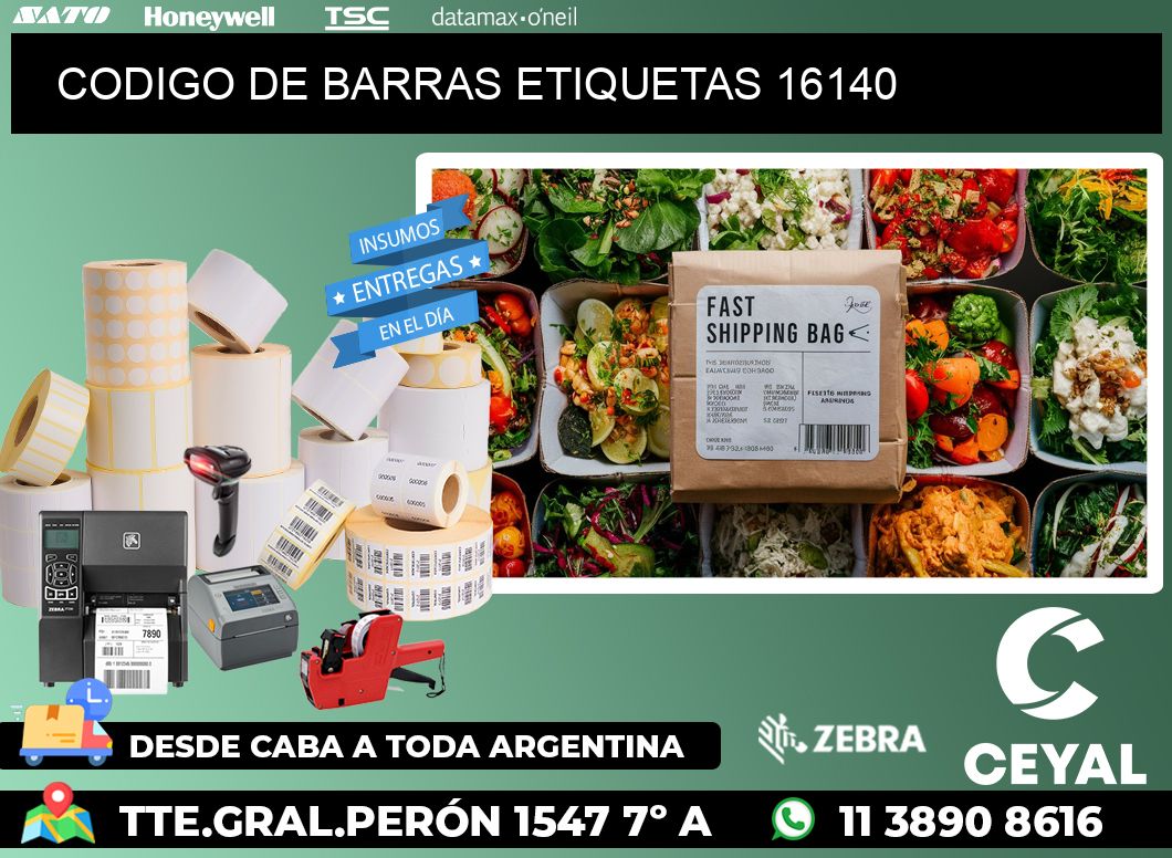 CODIGO DE BARRAS ETIQUETAS 16140