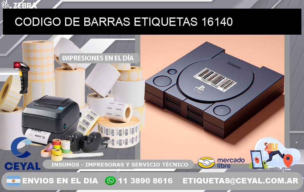 CODIGO DE BARRAS ETIQUETAS 16140