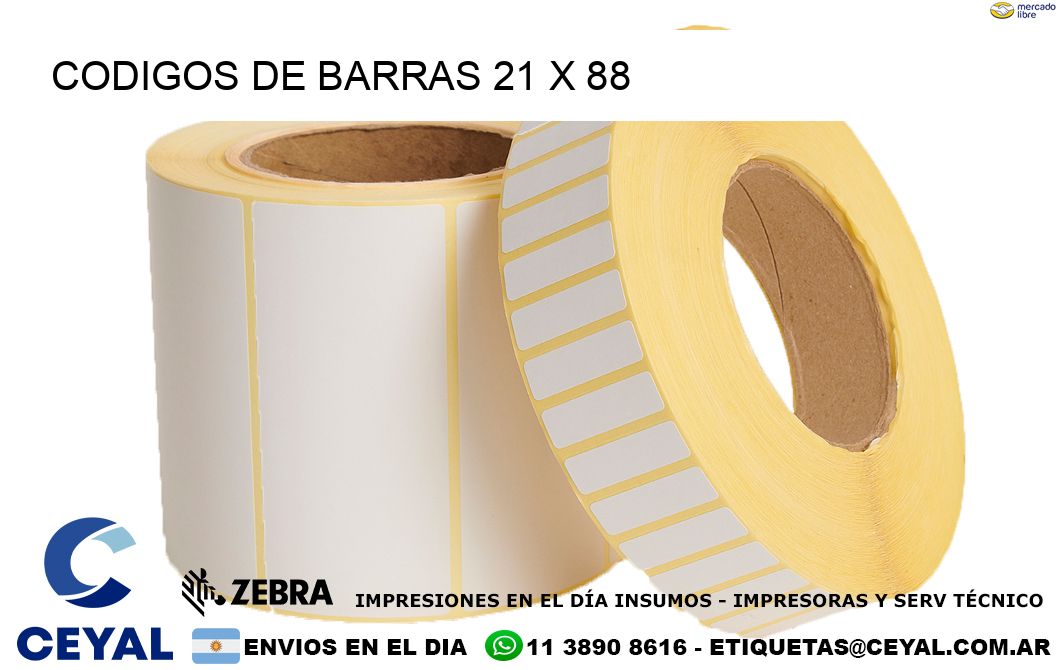 CODIGOS DE BARRAS 21 x 88