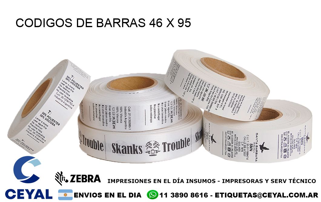 CODIGOS DE BARRAS 46 x 95