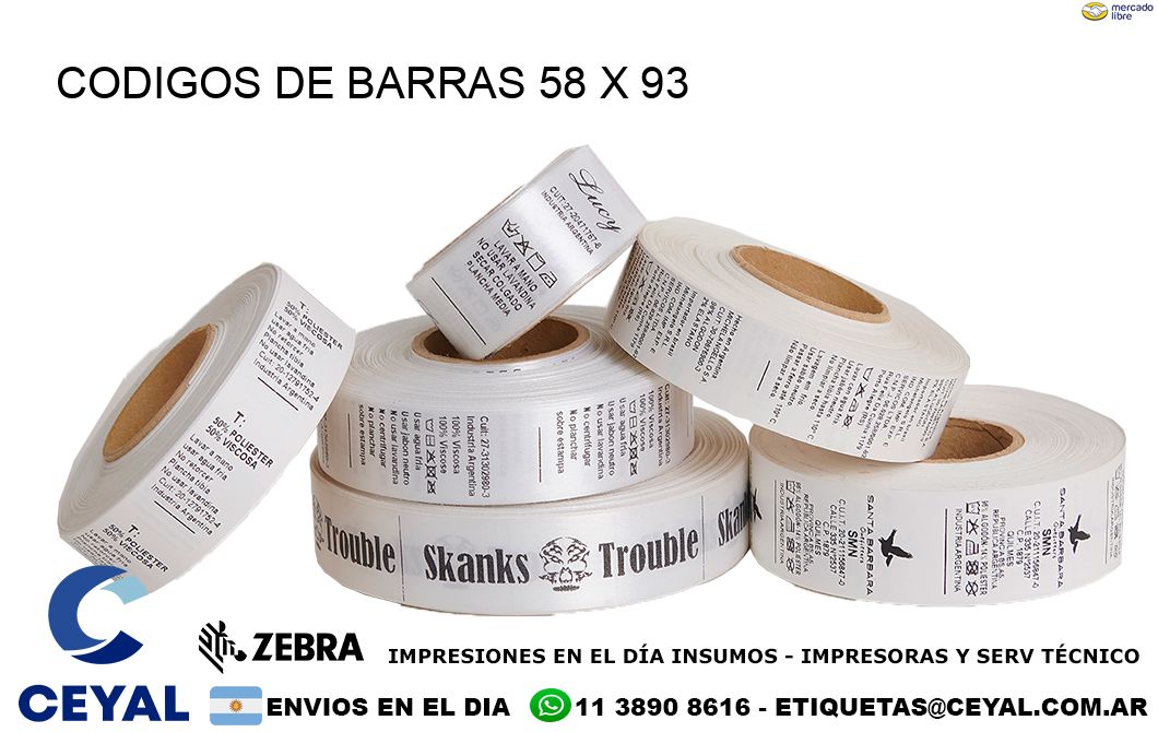 CODIGOS DE BARRAS 58 x 93