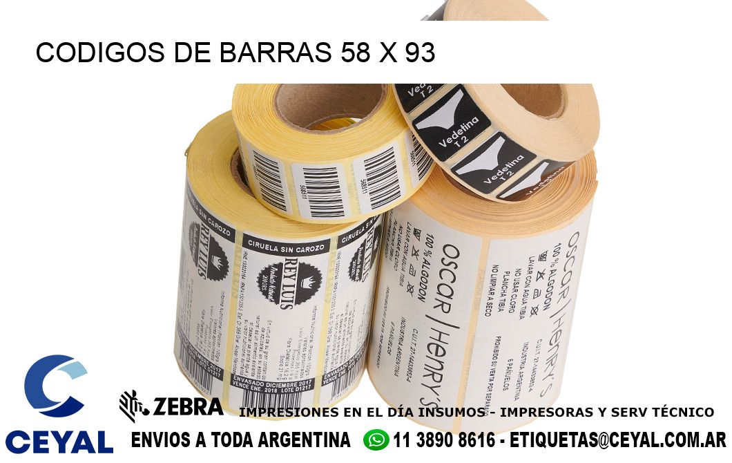 CODIGOS DE BARRAS 58 x 93