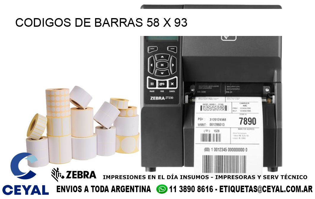 CODIGOS DE BARRAS 58 x 93