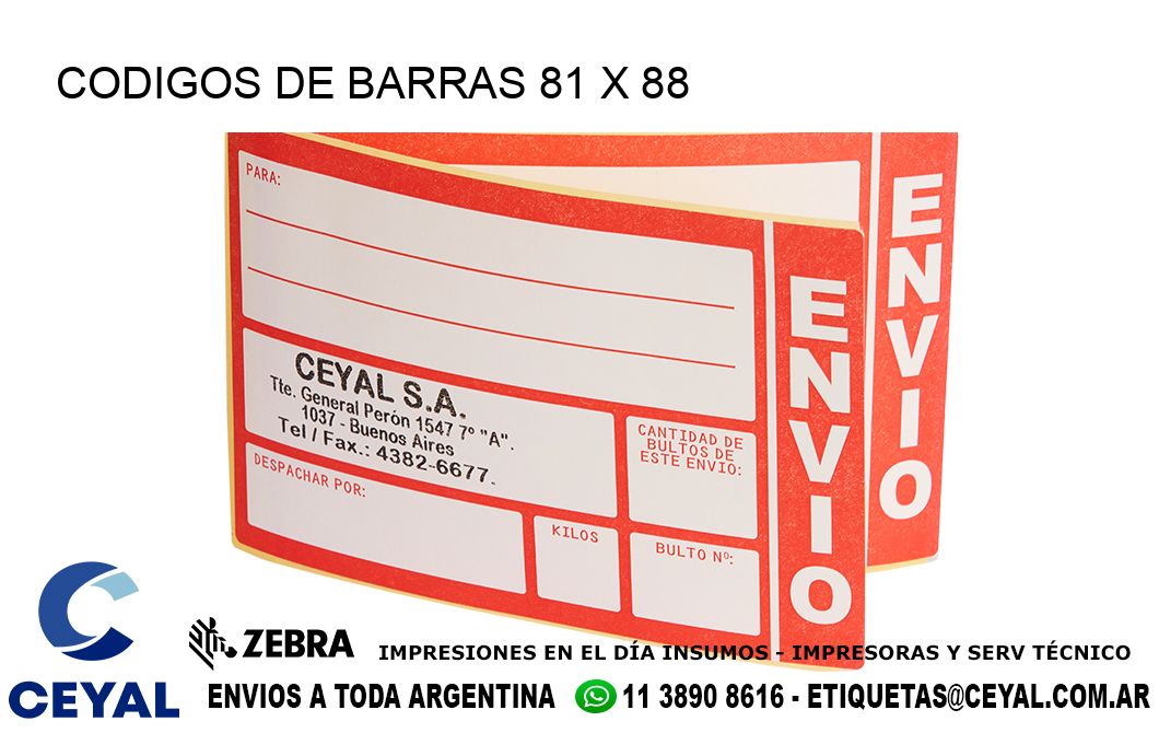 CODIGOS DE BARRAS 81 x 88