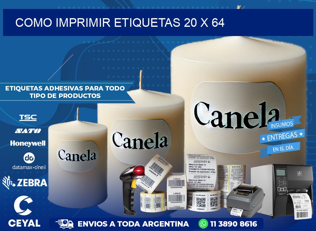 COMO IMPRIMIR ETIQUETAS 20 x 64
