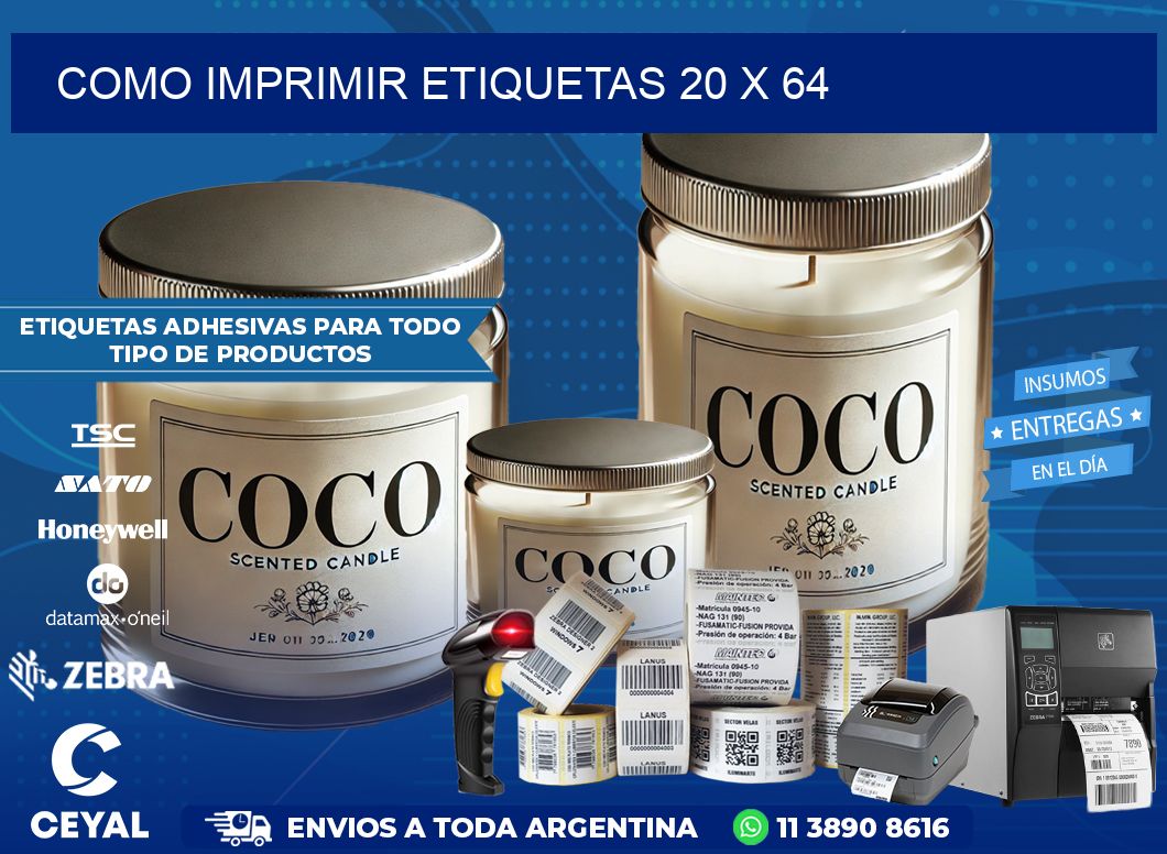 COMO IMPRIMIR ETIQUETAS 20 x 64