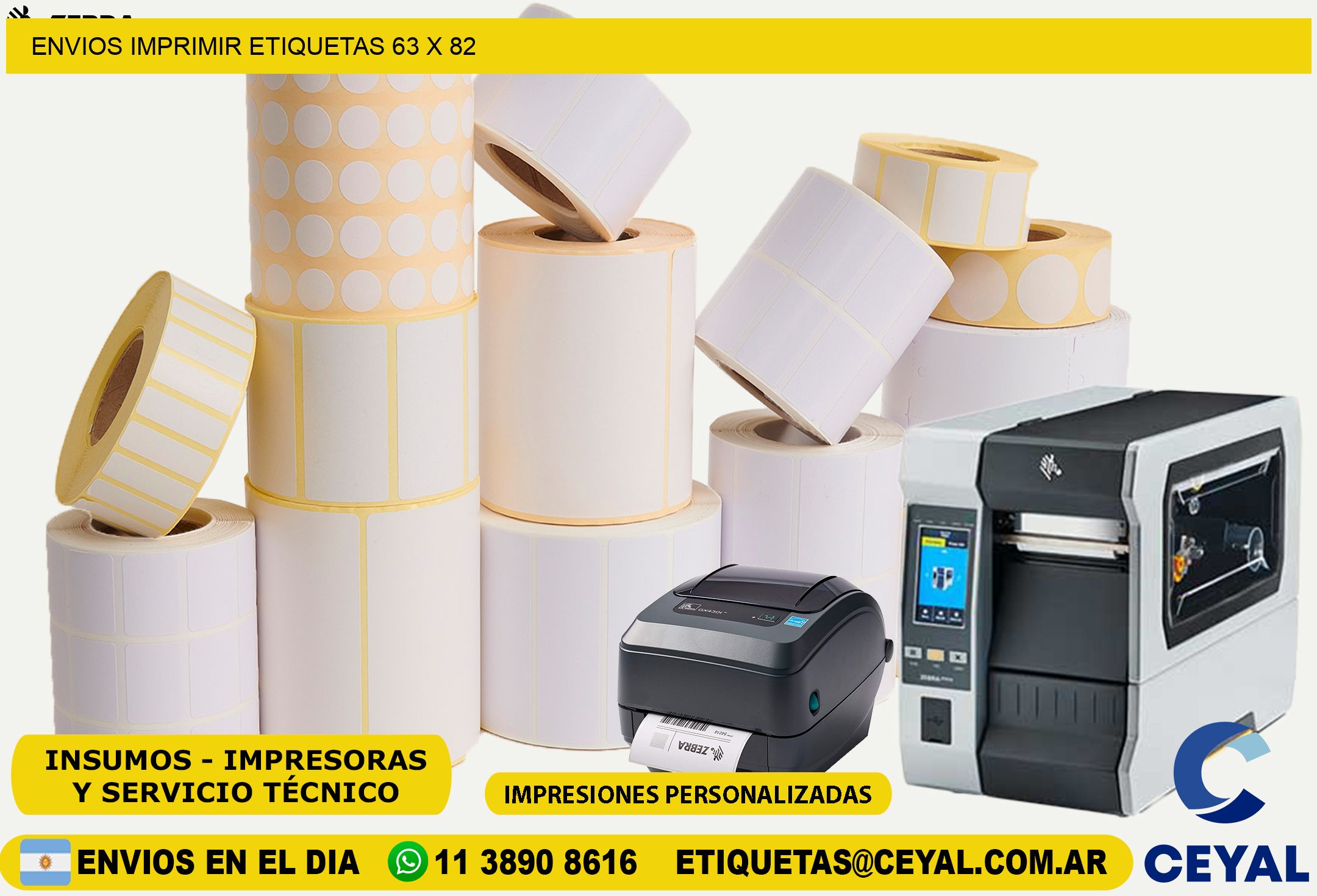 ENVIOS IMPRIMIR ETIQUETAS 63 x 82