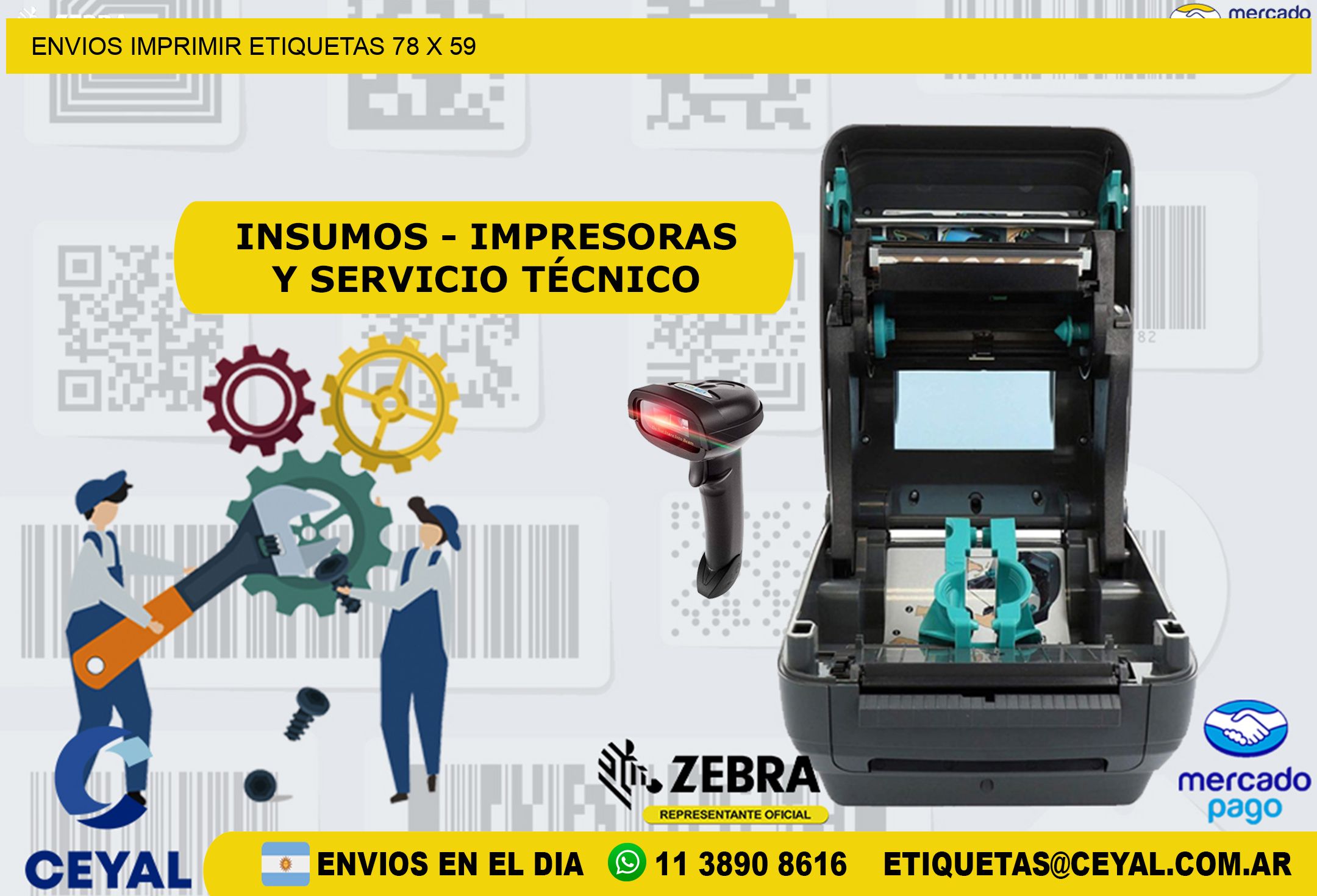 ENVIOS IMPRIMIR ETIQUETAS 78 x 59