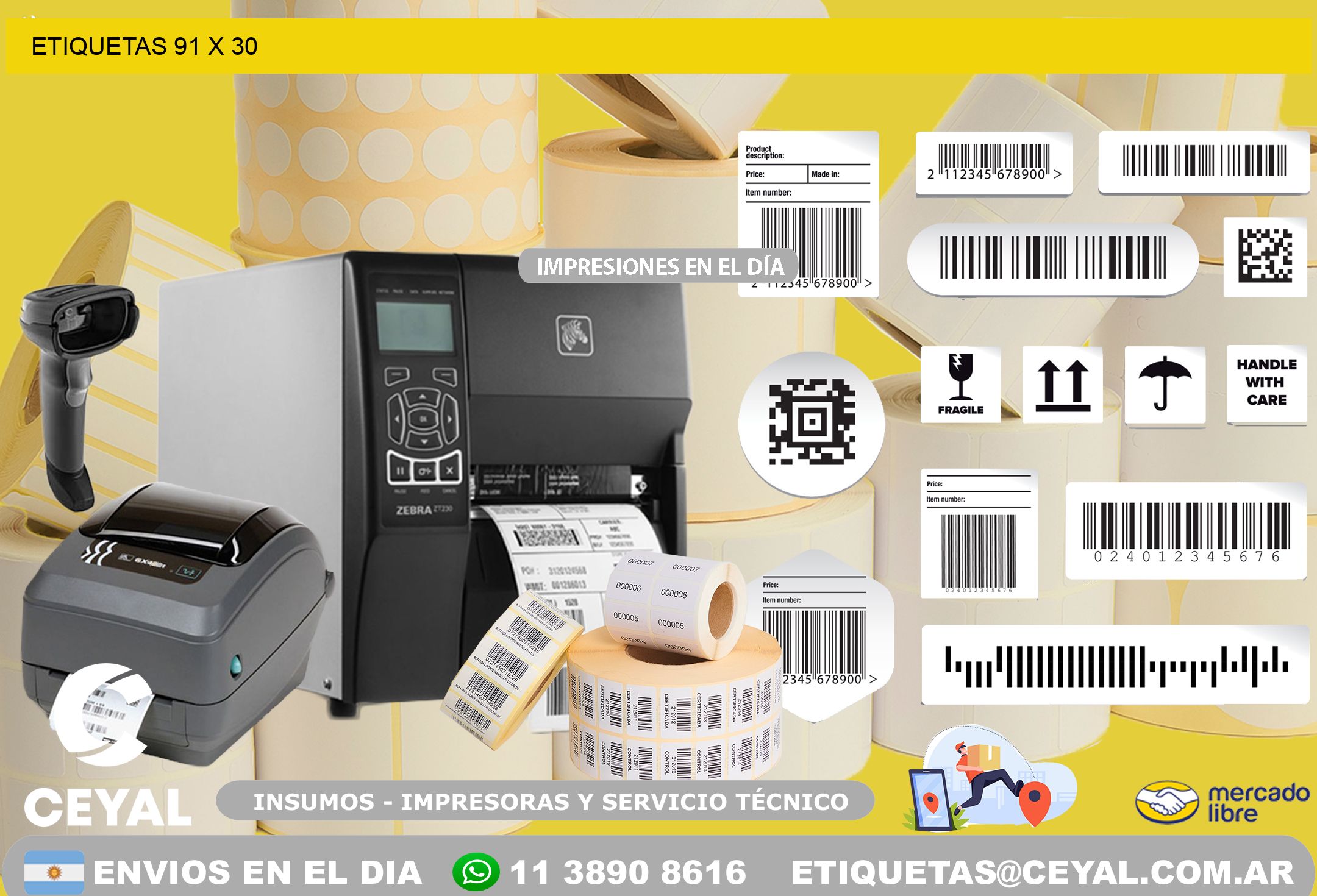 ETIQUETAS 91 x 30