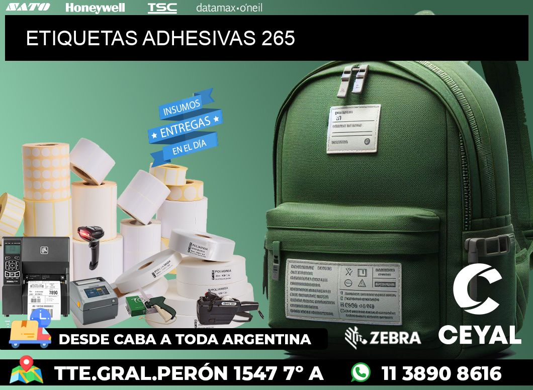 ETIQUETAS ADHESIVAS 265