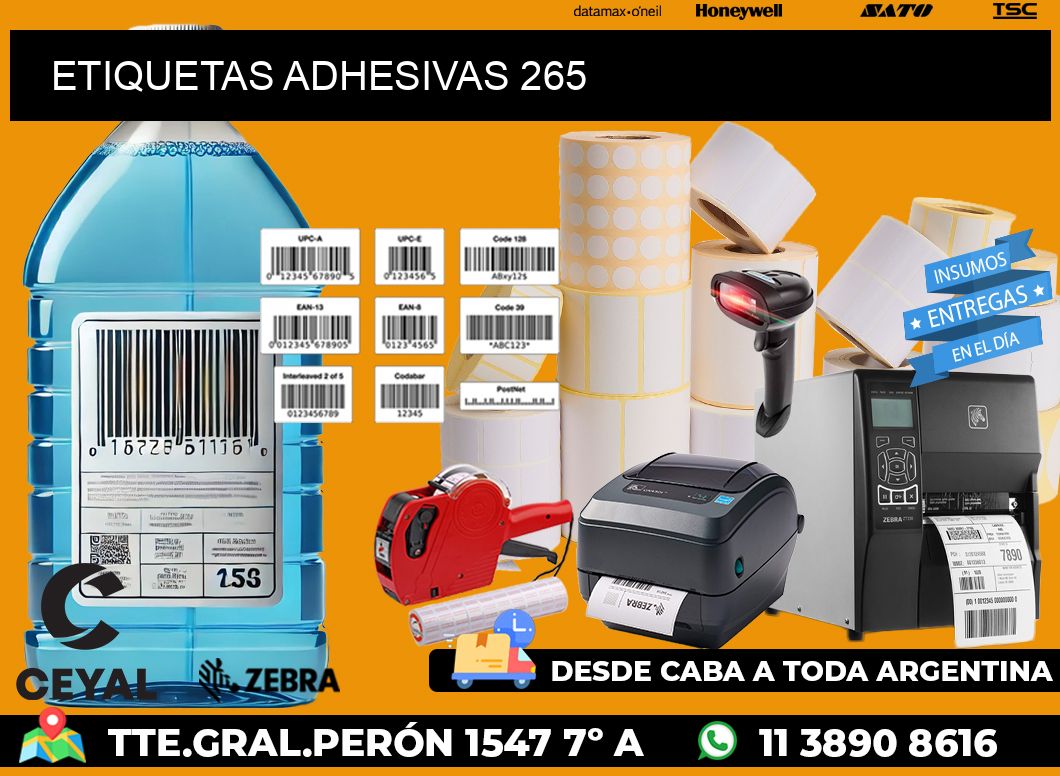 ETIQUETAS ADHESIVAS 265