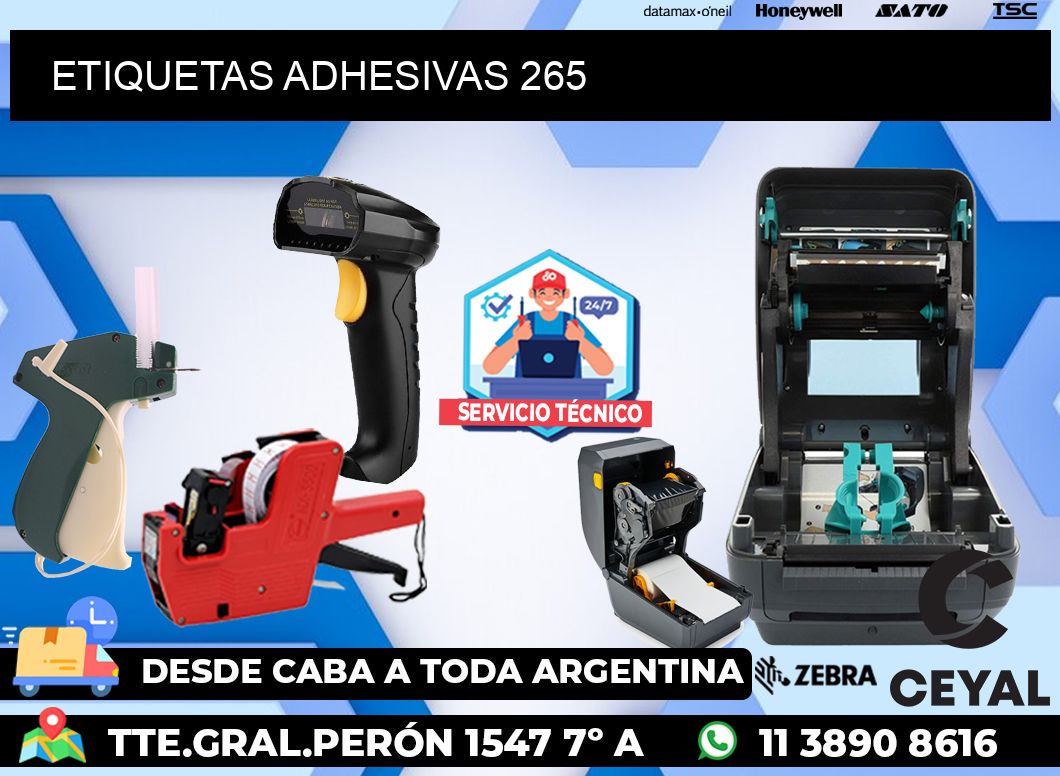 ETIQUETAS ADHESIVAS 265