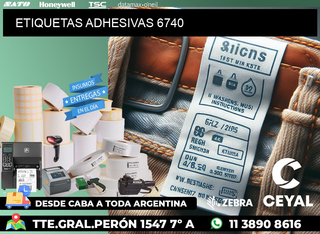 ETIQUETAS ADHESIVAS 6740