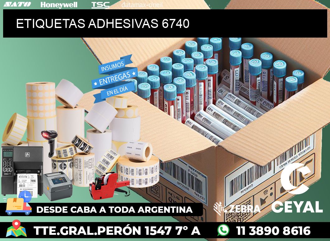 ETIQUETAS ADHESIVAS 6740