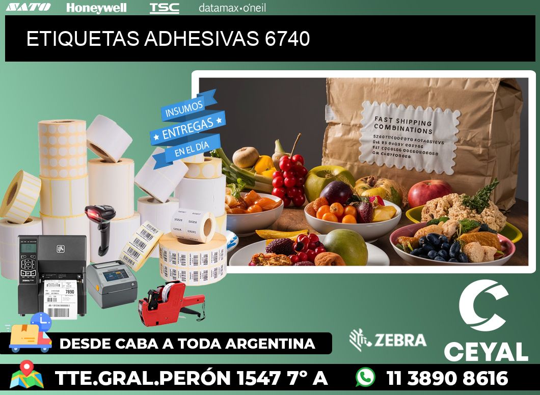 ETIQUETAS ADHESIVAS 6740