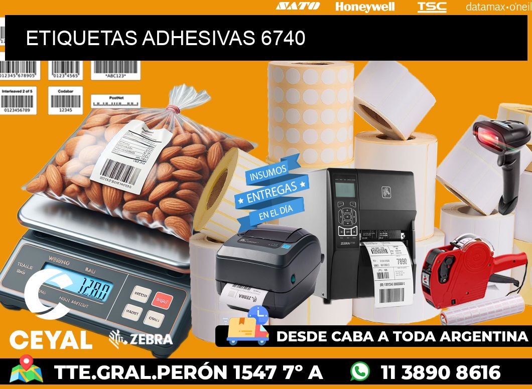 ETIQUETAS ADHESIVAS 6740