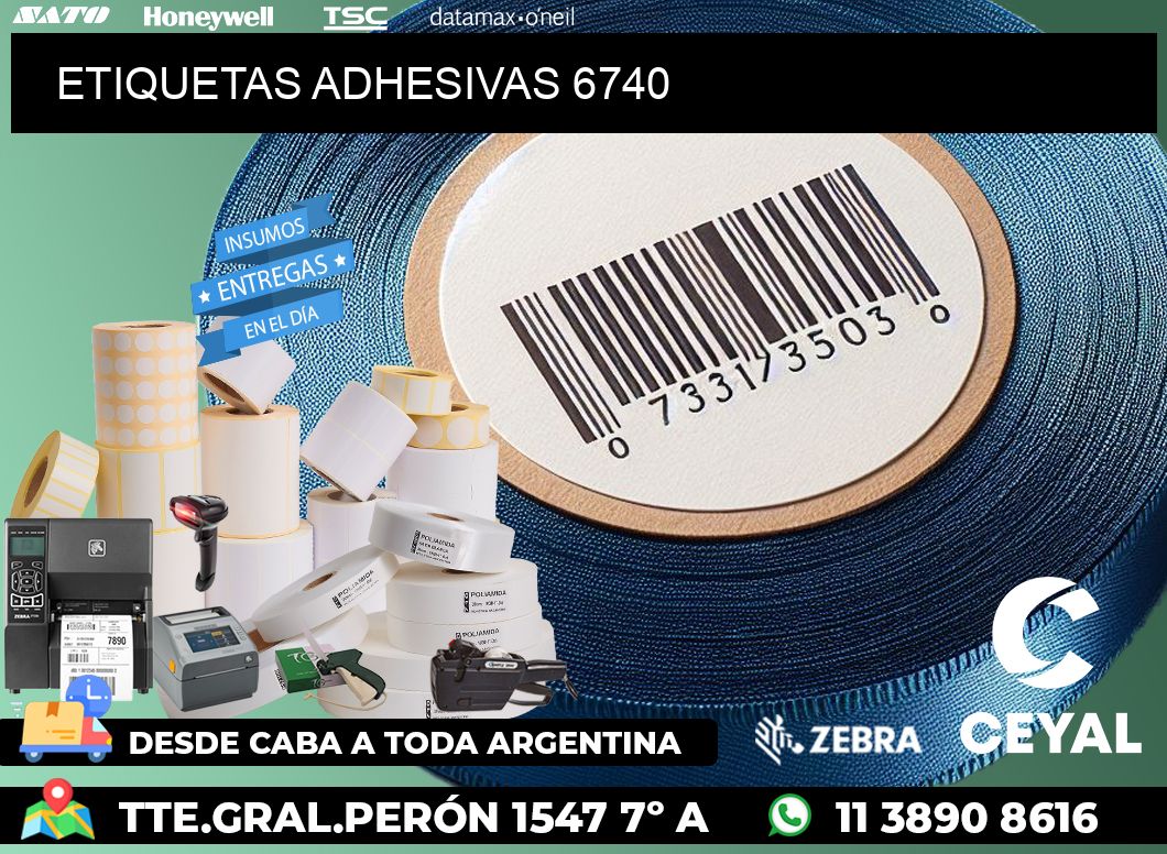 ETIQUETAS ADHESIVAS 6740