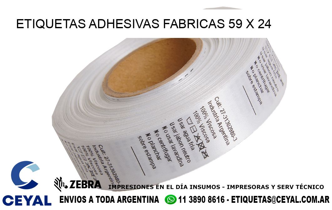 ETIQUETAS ADHESIVAS FABRICAS 59 x 24