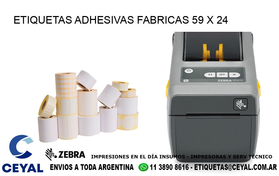 ETIQUETAS ADHESIVAS FABRICAS 59 x 24