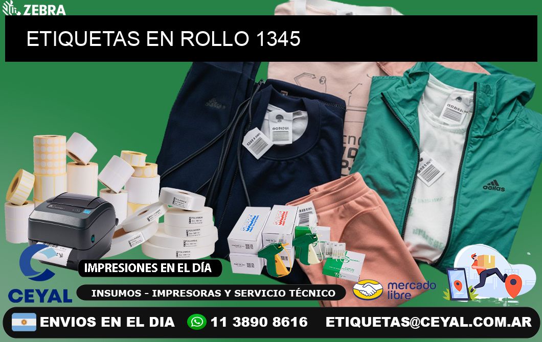 ETIQUETAS EN ROLLO 1345